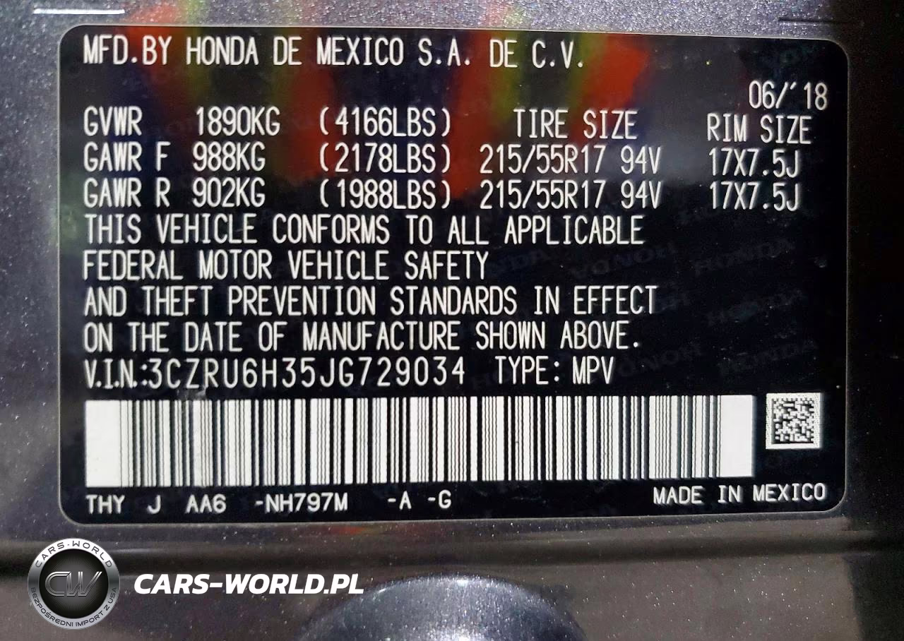 2018 Honda Hr-V Lx VIN:3CZRU6H35JG729034 - 13