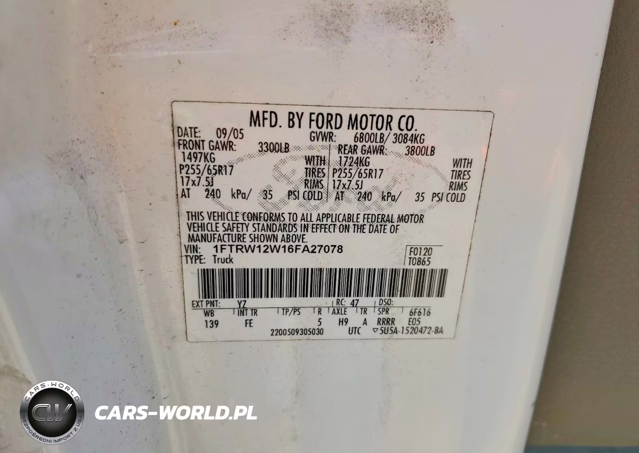2006 Ford F150 Supercrew VIN:1FTRW12W16FA27078 - 13