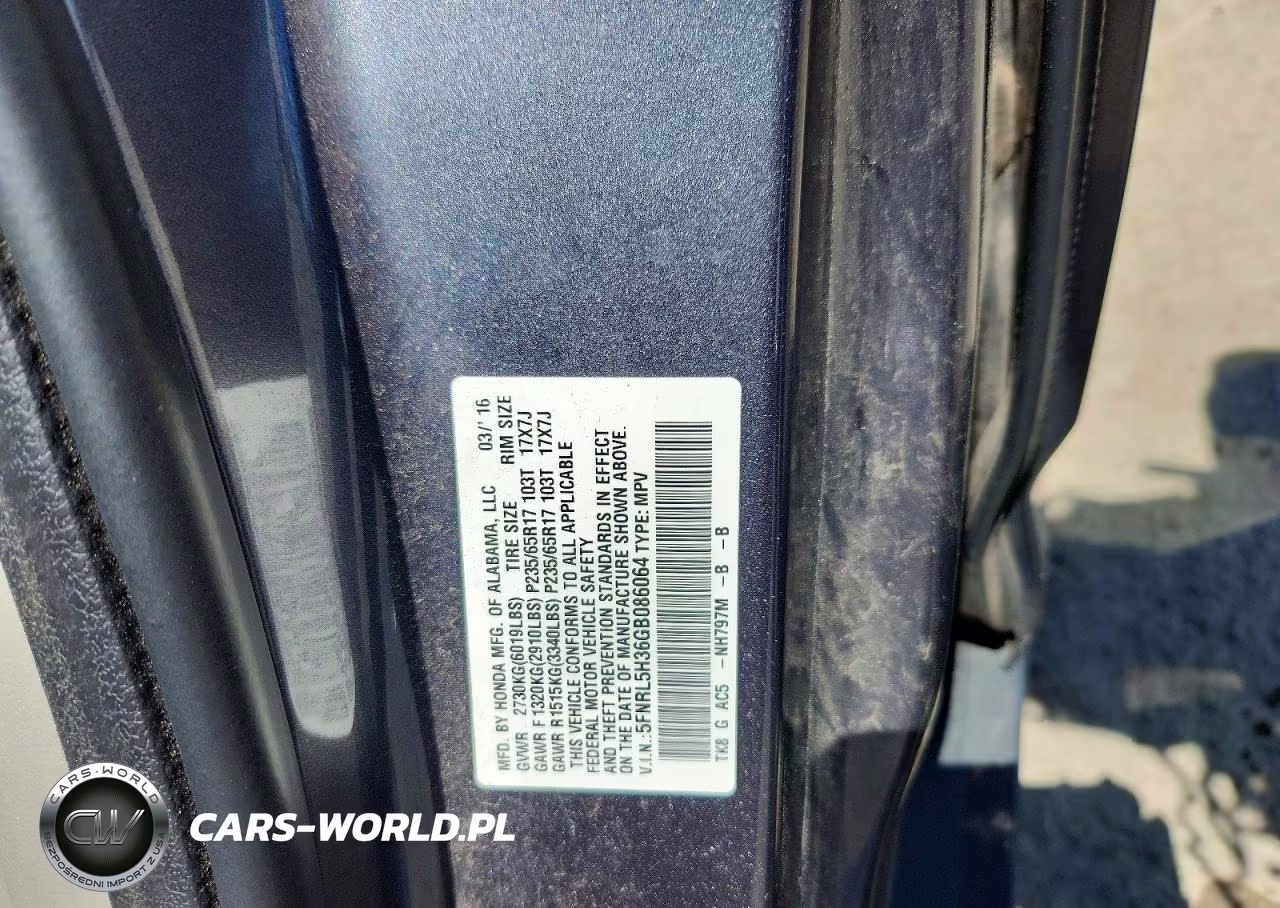 2016 Honda Odyssey Se VIN:5FNRL5H36GB086064 - 13