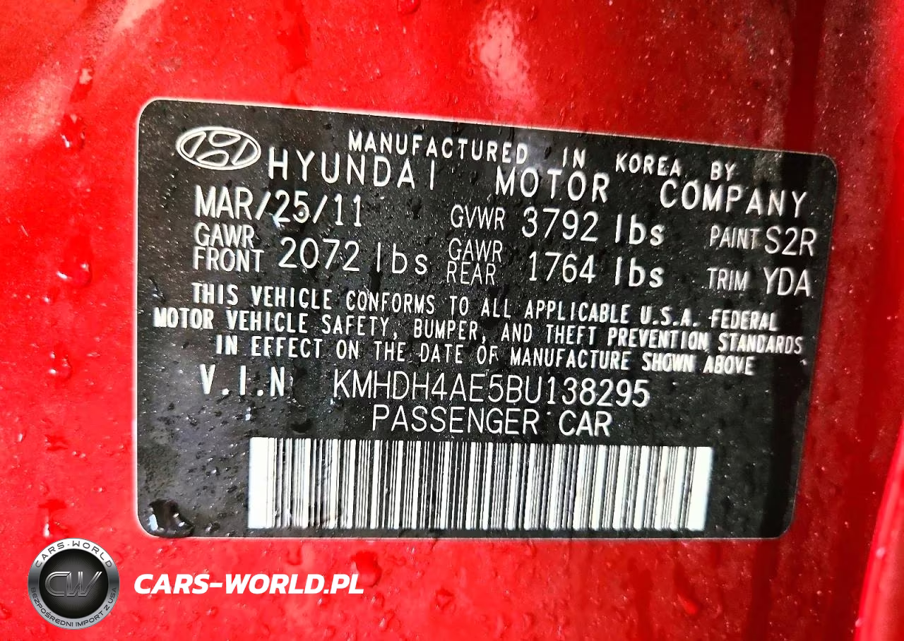 2011 Hyundai Elantra Gls VIN:KMHDH4AE5BU138295 - 13