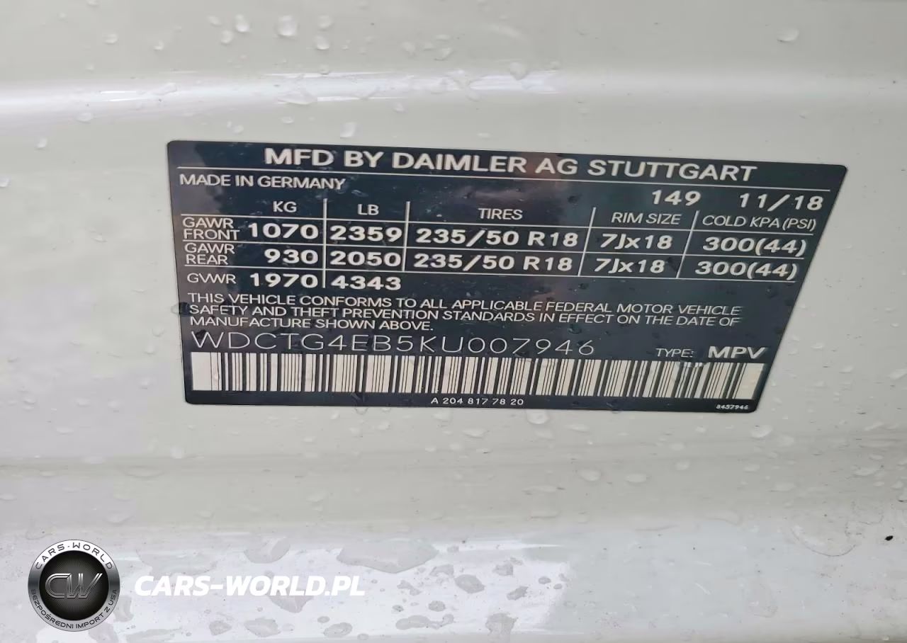 2019 Mercedes-Benz Gla 250 VIN:WDCTG4EB5KU007946 - 13
