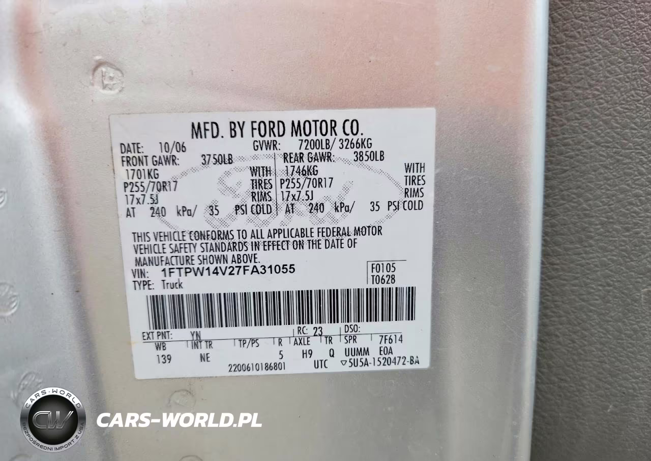 2007 Ford F150 Supercrew VIN:1FTPW14V27FA31055 - 12