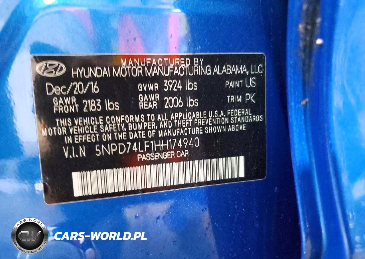 2017 Hyundai Elantra Se VIN:5NPD74LF1HH174940 - 13