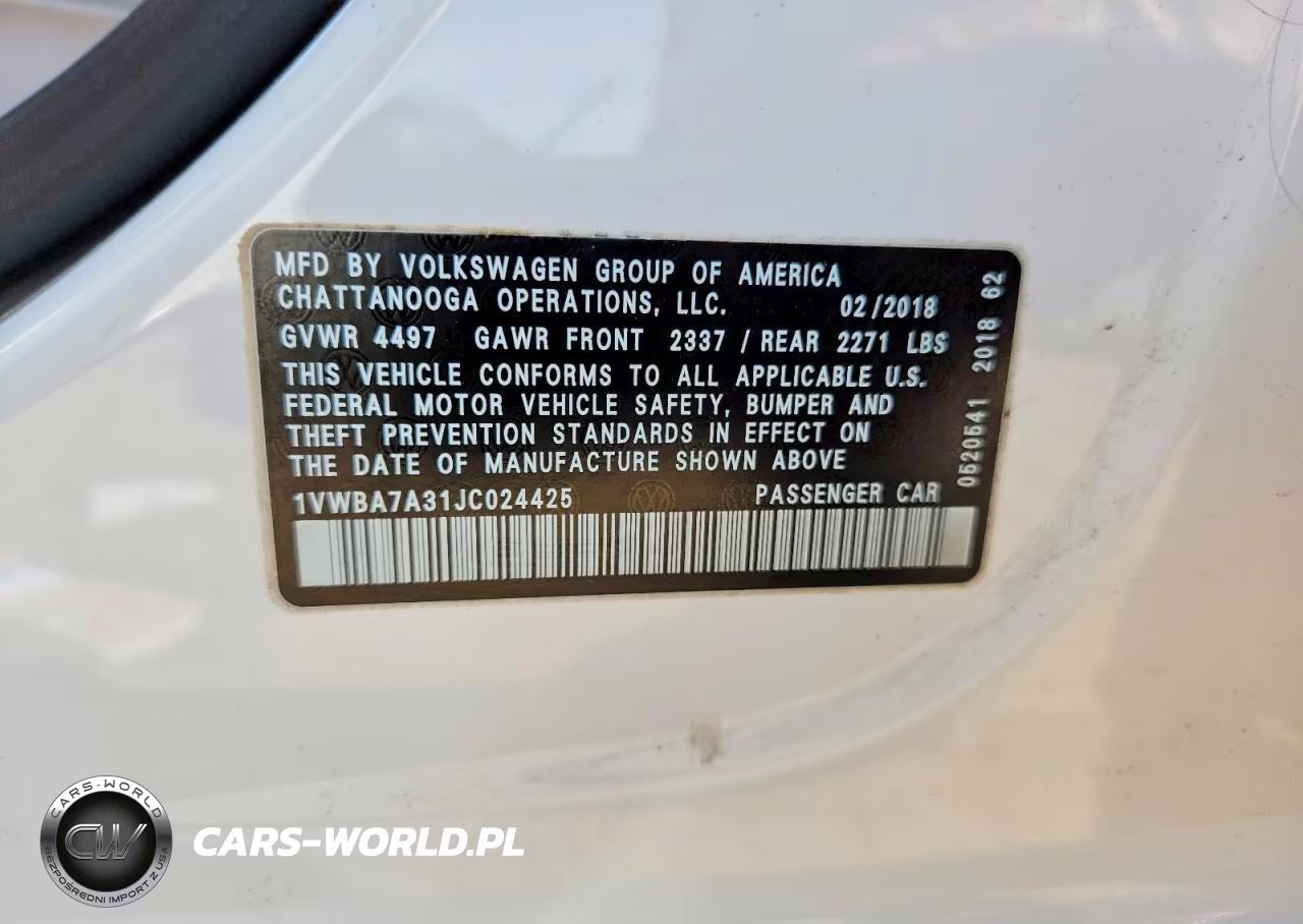 2018 Volkswagen Passat Se VIN:1VWBA7A31JC024425 - 12