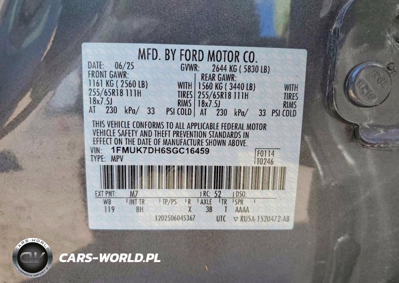 2025 Ford Explorer Active VIN:1FMUK7DH6SGC16459 - 12