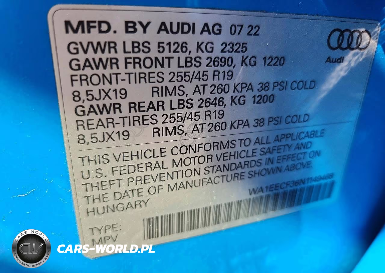 2022 Audi Q3 Premium Plus S Line 45 VIN:WA1EECF36N1149468 - 13