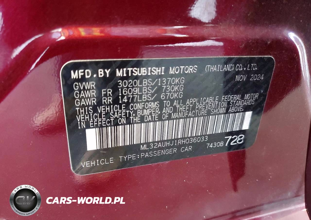 2024 Mitsubishi Mirage Es VIN:ML32AUHJ1RH036033 - 12