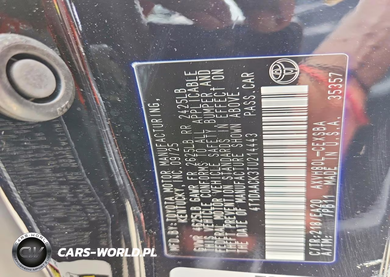2026 Toyota Camry Se VIN:4T1DAACK3TU214443 - 13