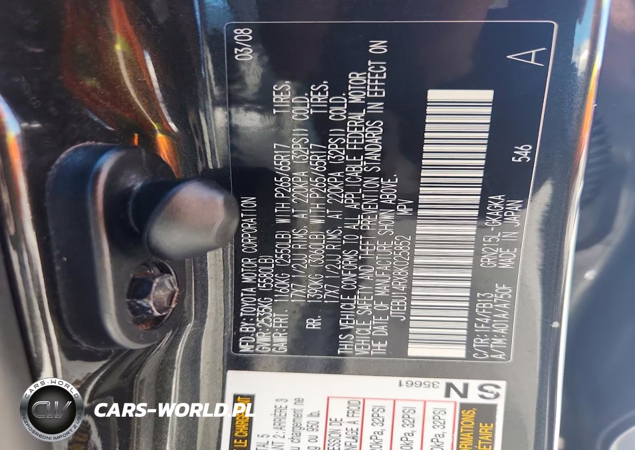 2008 Toyota 4Runner Sport Edition VIN:JTEBU14RX8K025852 - 13