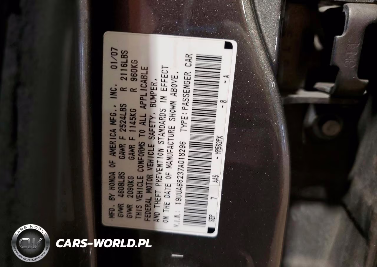 2007 Acura Tl VIN:19UUA66237A018296 - 12
