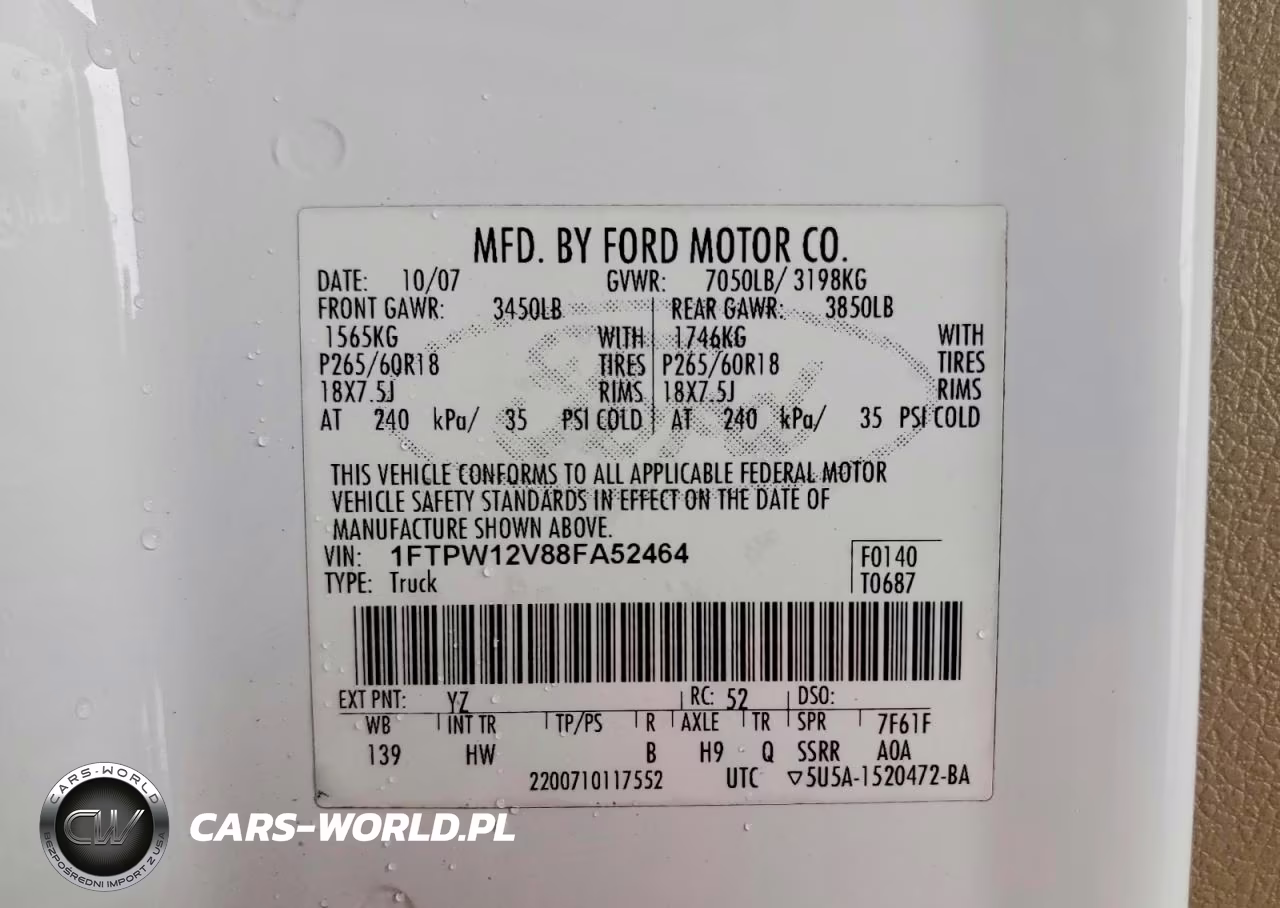 2008 Ford F150 Supercrew VIN:1FTPW12V88FA52464 - 13