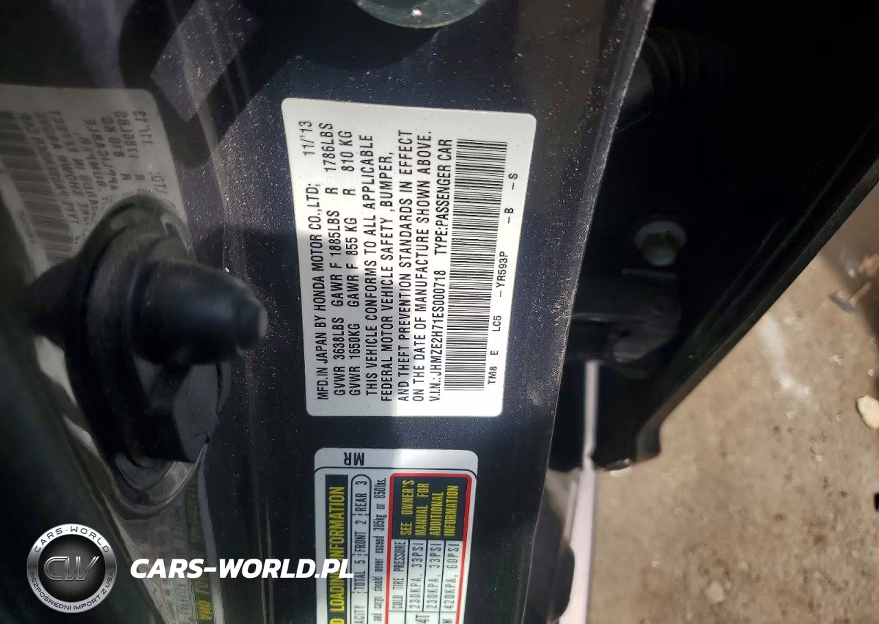 2014 Honda Insight Ex VIN:JHMZE2H71ES000718 - 12