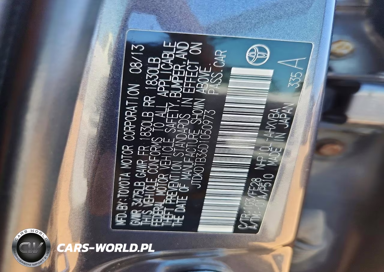 2013 Toyota Prius C One VIN:JTDKDTB36D1050973 - 12