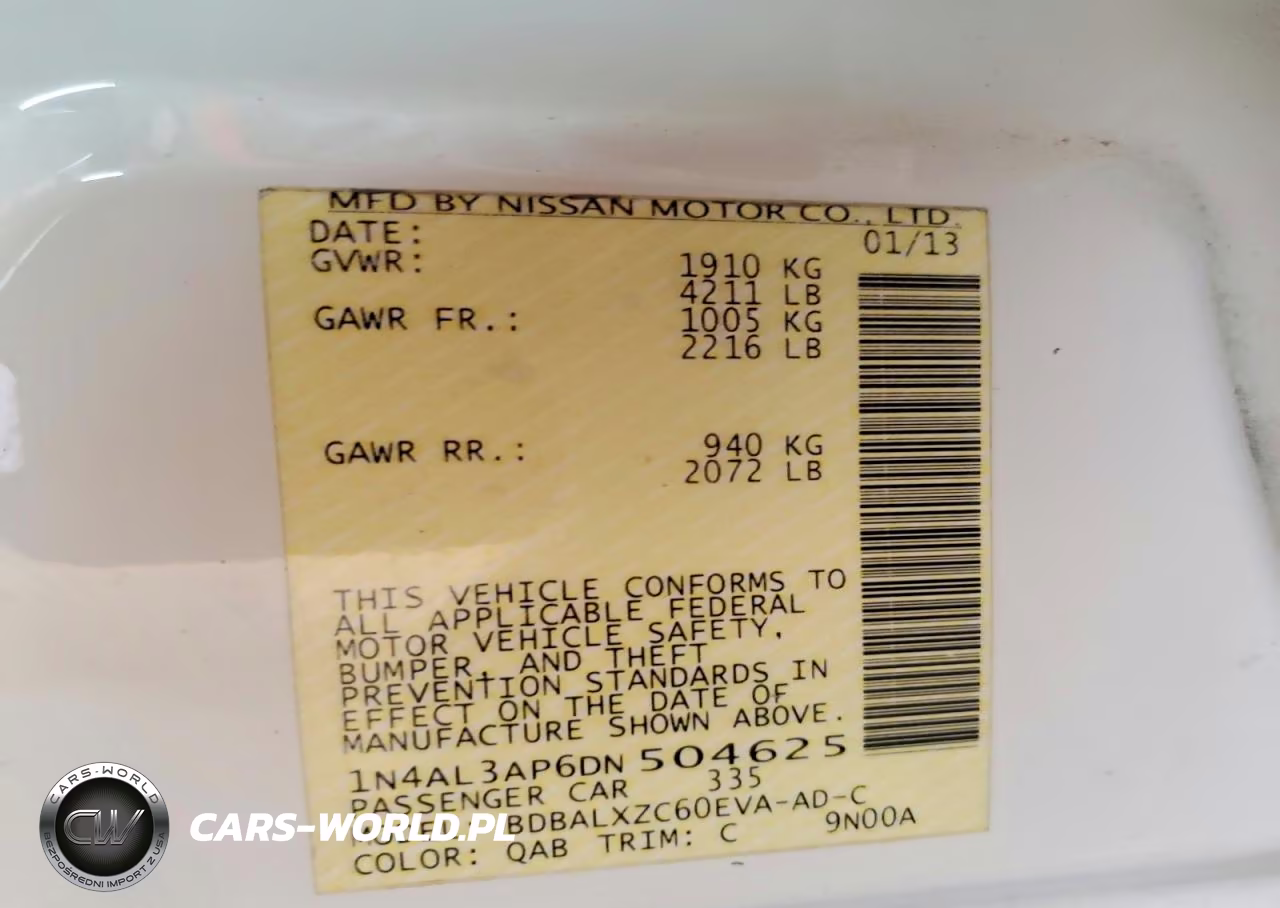 2013 Nissan Altima 2.5 VIN:1N4AL3AP6DN504625 - 12