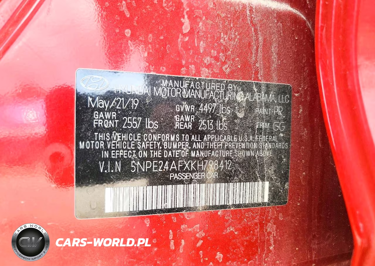 2019 Hyundai Sonata Se VIN:5NPE24AFXKH798412 - 12