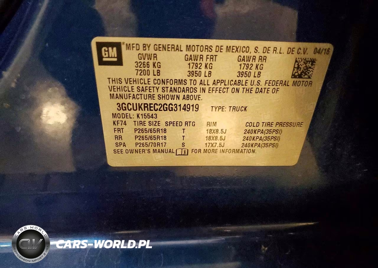 2016 Chevrolet Silverado K1500 Lt VIN:3GCUKREC2GG314919 - 13