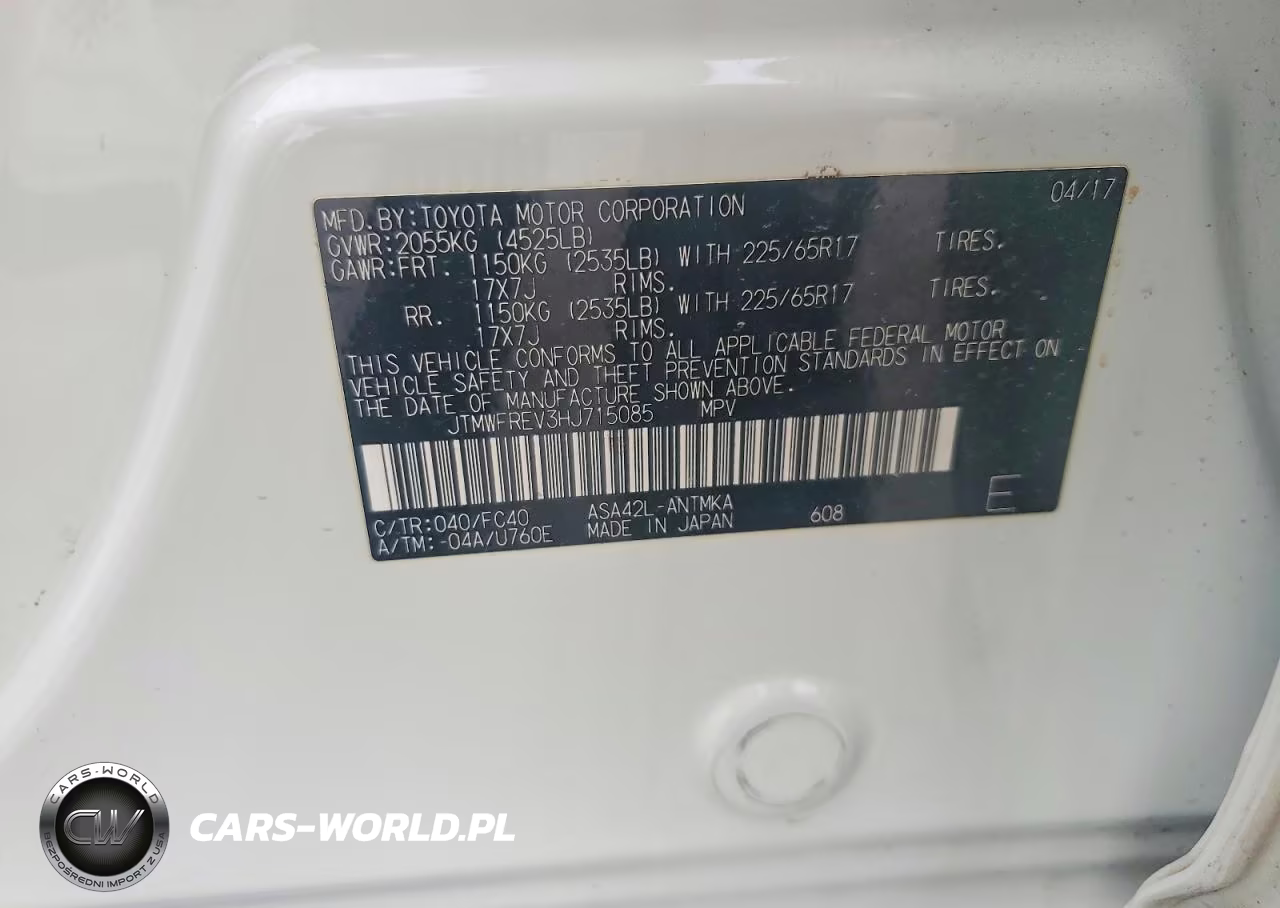 2017 Toyota Rav4 Xle VIN:JTMWFREV3HJ715085 - 12