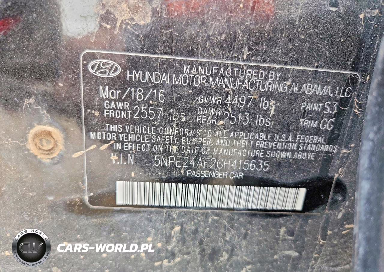 2016 Hyundai Sonata Se VIN:5NPE24AF2GH415635 - 12