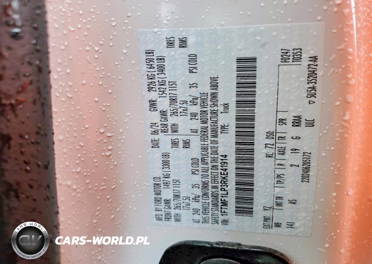 2024 Ford F150 Xl VIN:1FTMF1LP3RKE41914 - 12