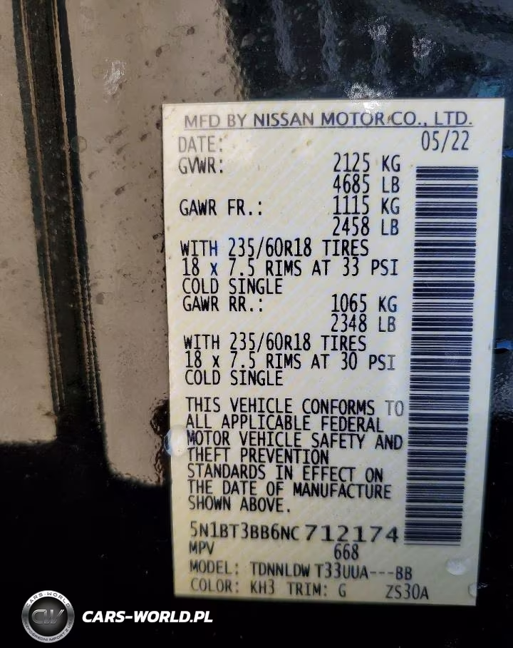 2022 Nissan Rogue Sv VIN:5N1BT3BB6NC712174 - 13