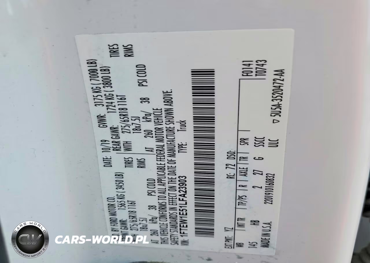 2020 Ford F150 Supercrew VIN:1FTEW1E51LFA23903 - 13