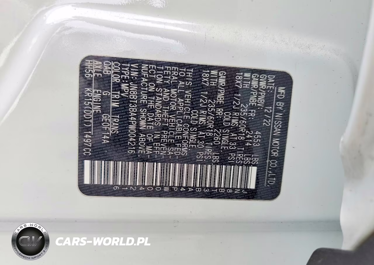 2023 Nissan Rogue Sv VIN:JN8BT3BA4PW004216 - 14
