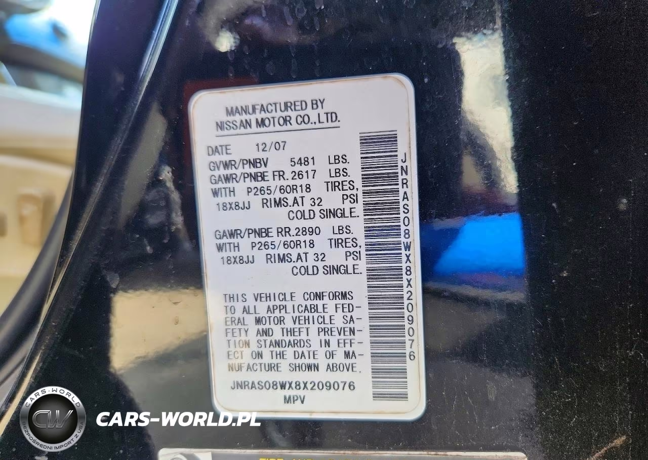 2008 Infiniti Fx35 Base VIN:JNRAS08WX8X209076 - 12