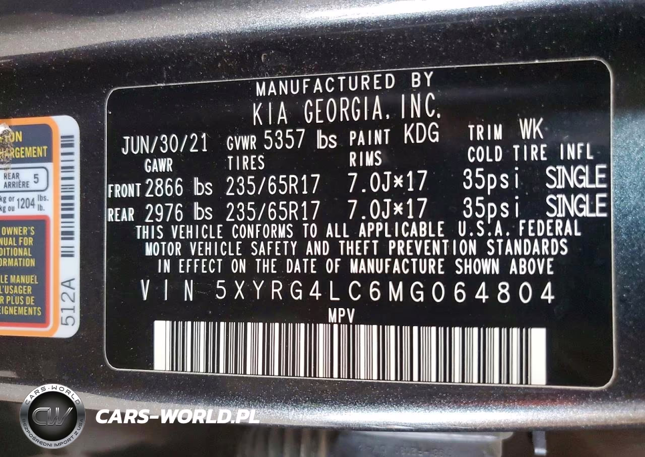 2021 Kia Sorento Lx VIN:5XYRG4LC6MG064804 - 13