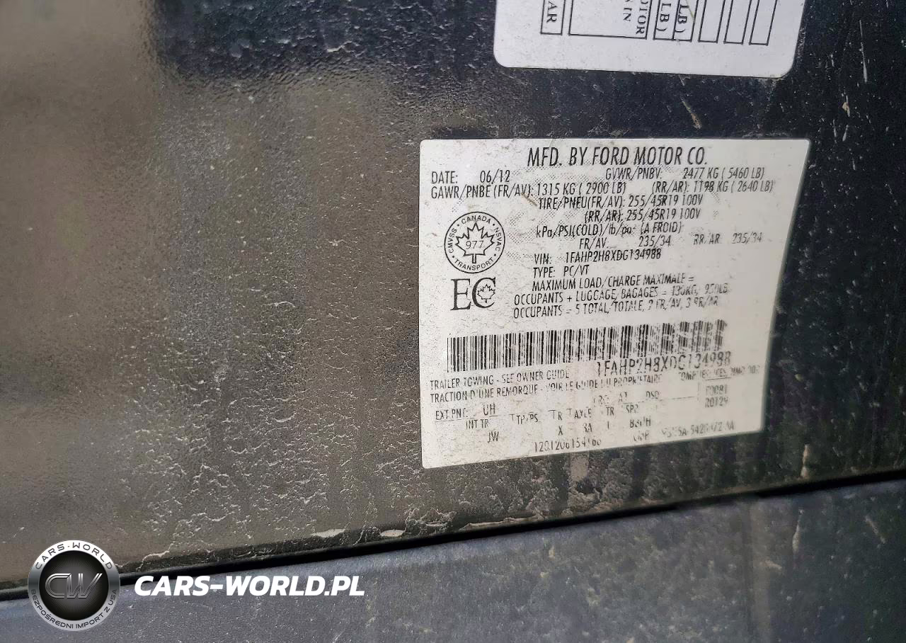 2013 Ford Taurus Sel VIN:1FAHP2H8XDG134988 - 12