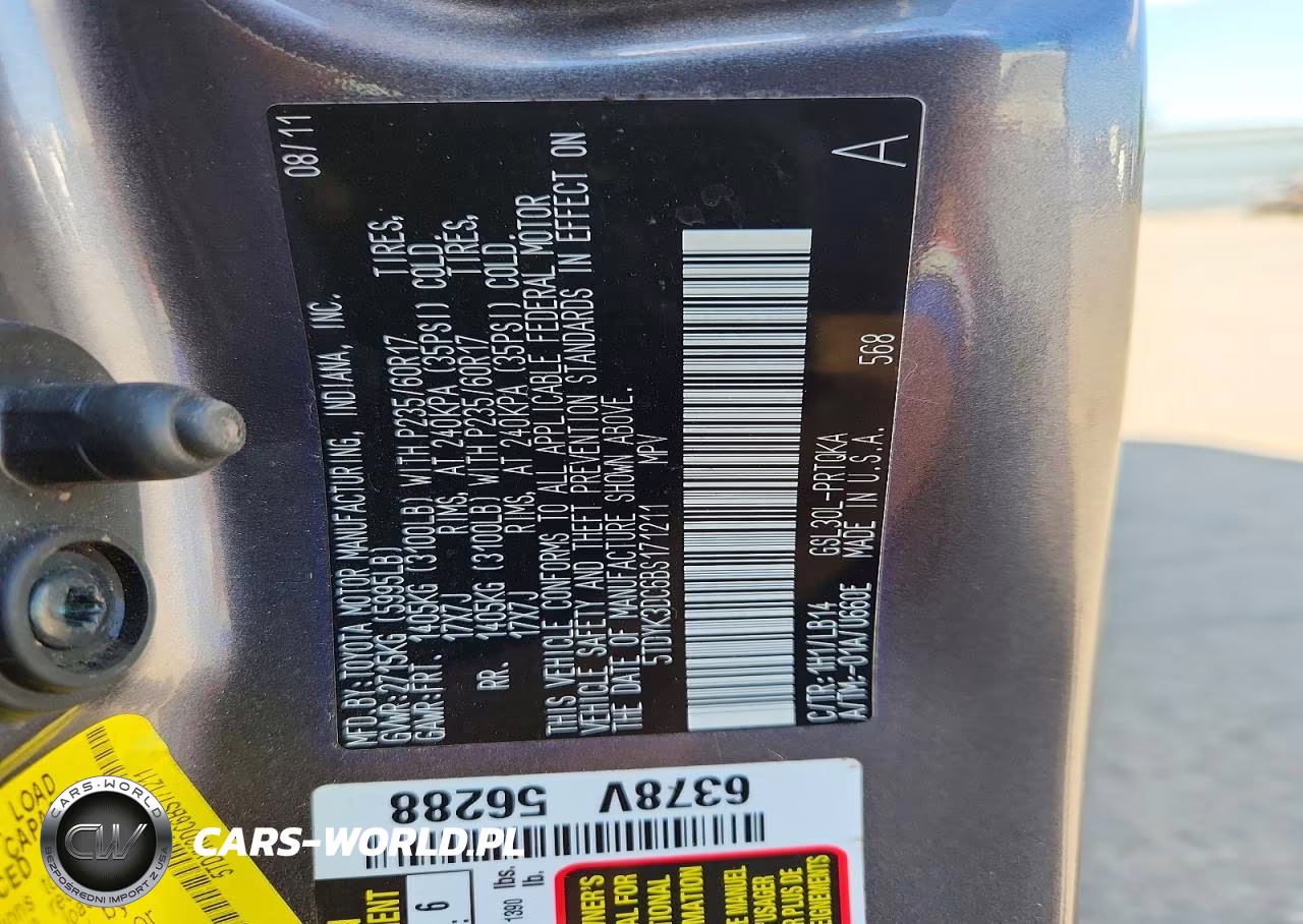 2011 Toyota Sienna Xle 8-Passenger VIN:5TDYK3DC6BS171211 - 12