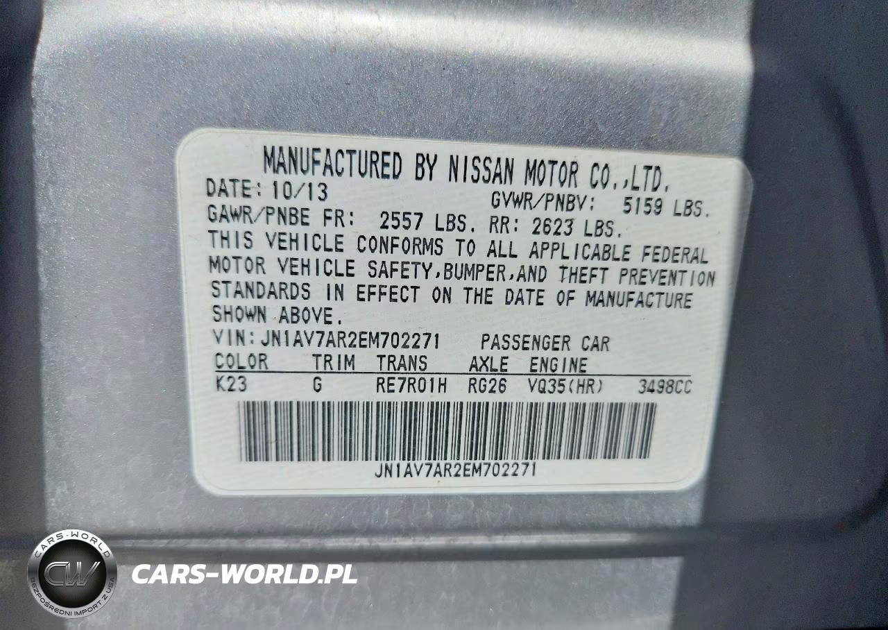 2014 Infiniti Q50 Hybrid Sport VIN:JN1AV7AR2EM702271 - 13