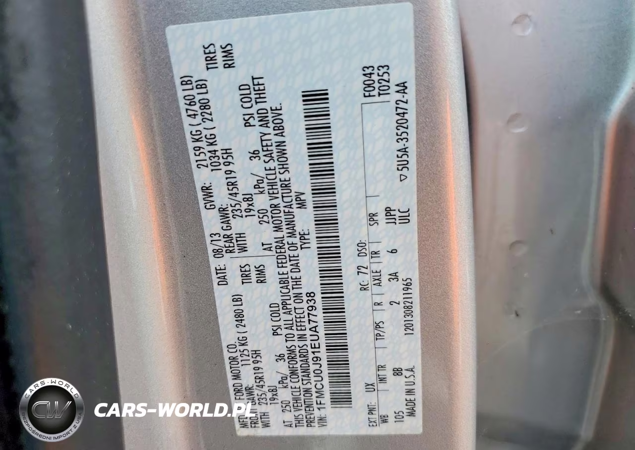 2014 Ford Escape Titanium VIN:1FMCU0J91EUA77938 - 13