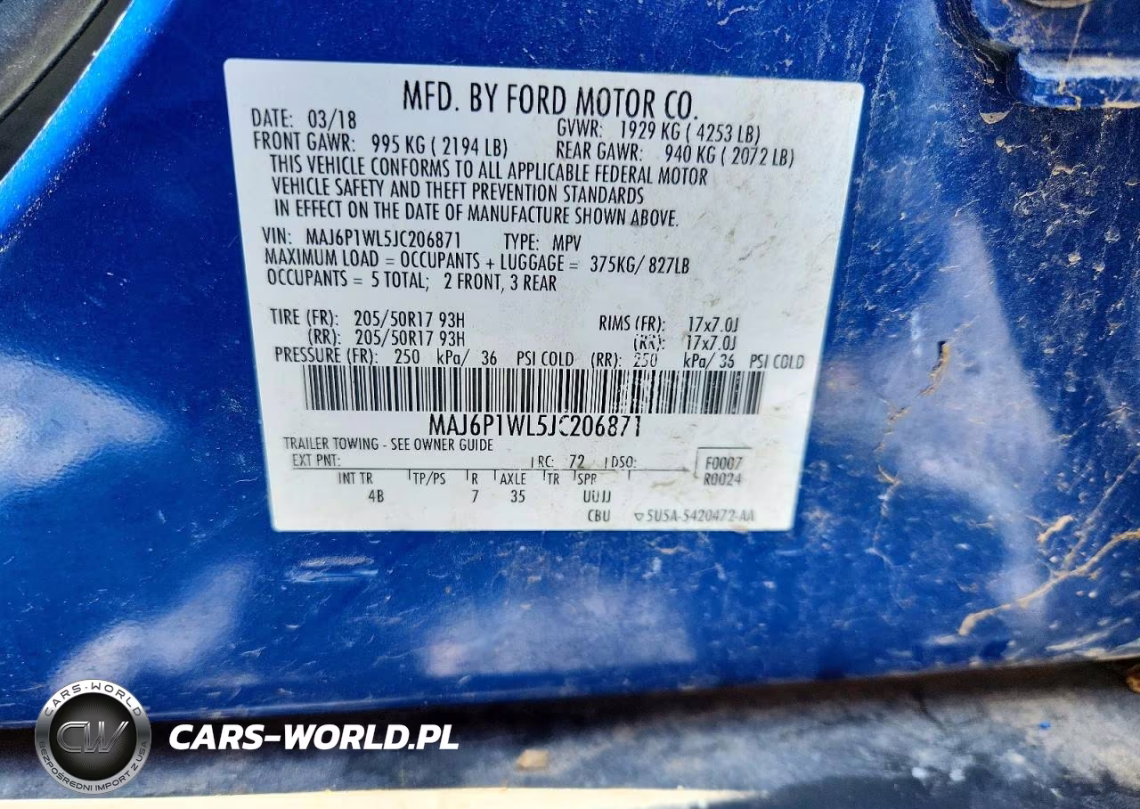 2018 Ford Ecosport Titanium VIN:MAJ6P1WL5JC206871 - 12
