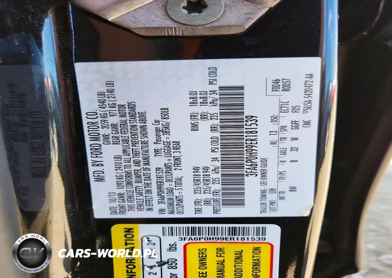 2014 Ford Fusion Se VIN:3FA6P0H99ER181539 - 12