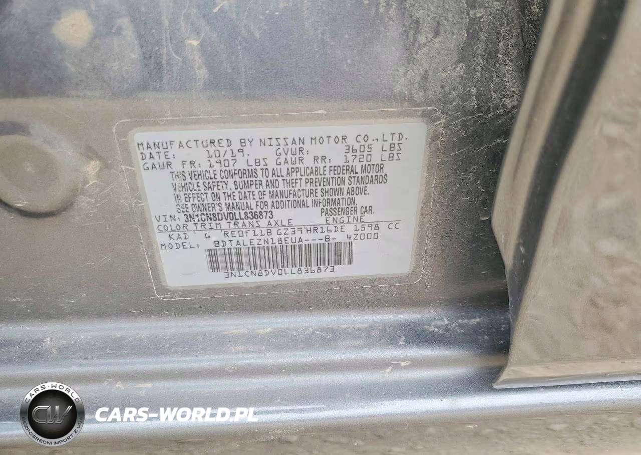 2020 Nissan Versa S VIN:3N1CN8DV0LL836873 - 12