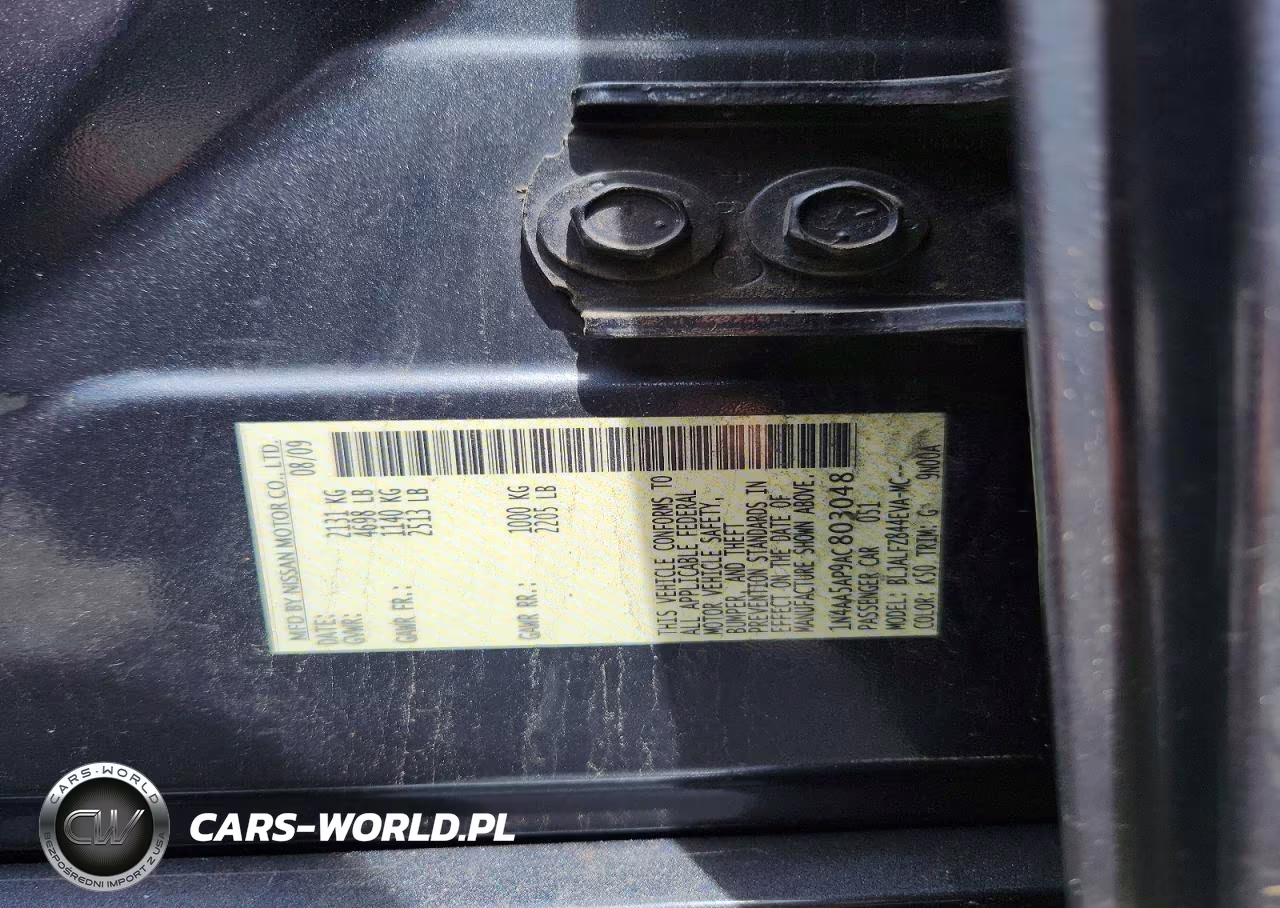 2010 Nissan Maxima 3.5 S VIN:1N4AA5AP9AC803048 - 12