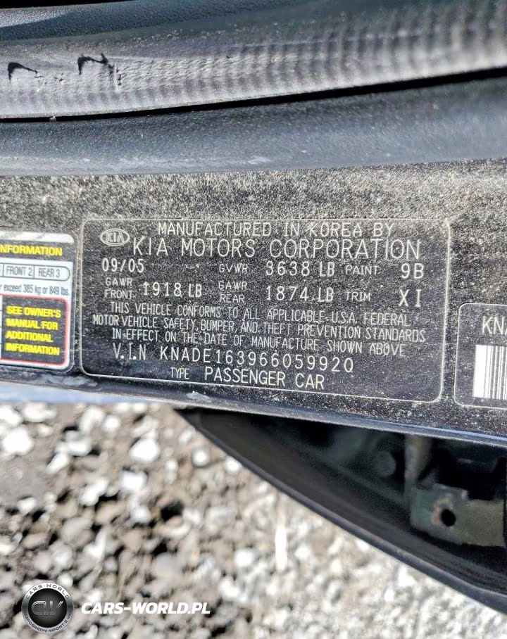 2006 Kia Rio 5 VIN:KNADE163966059920 - 13