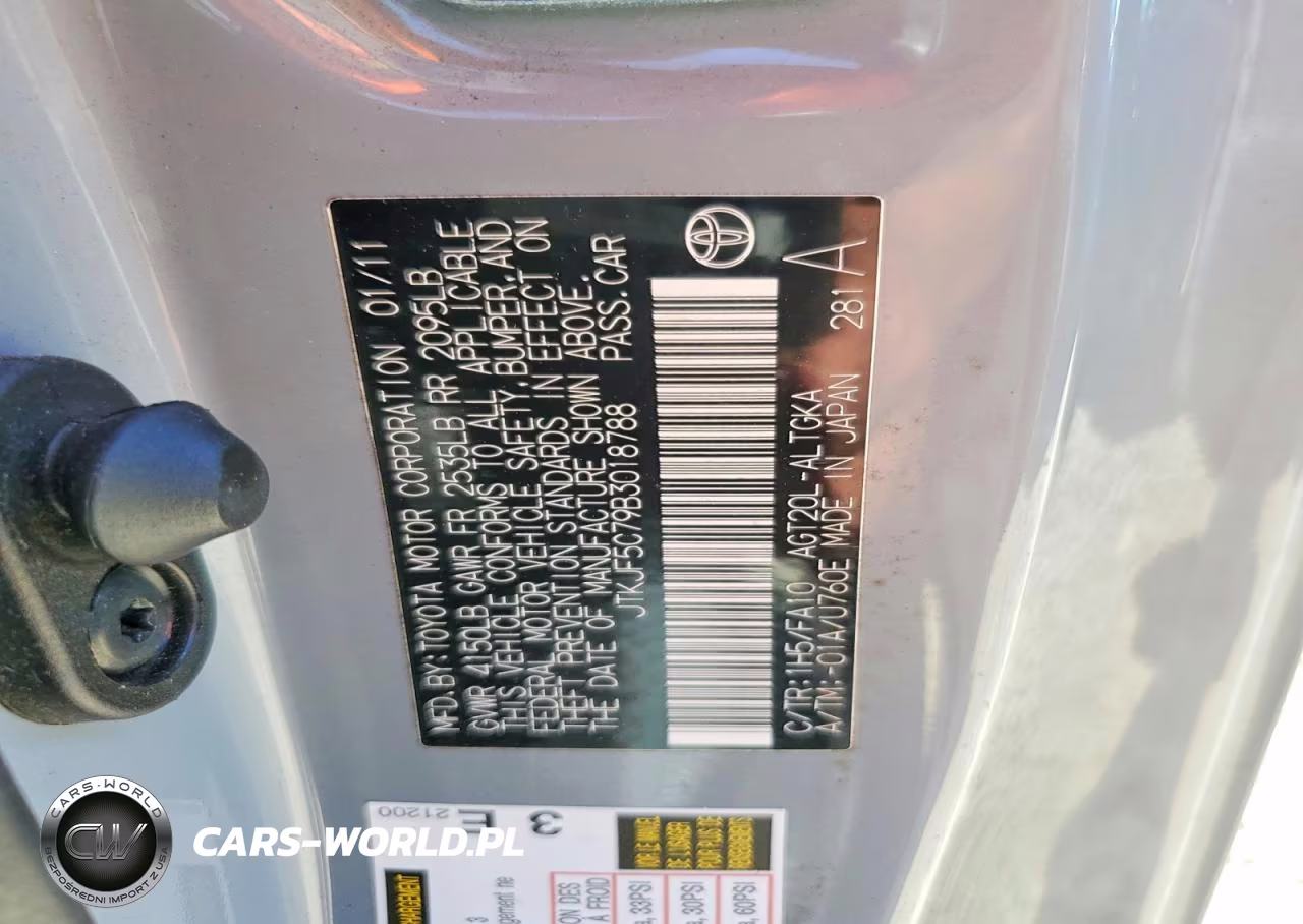 2011 Scion Tc Base VIN:JTKJF5C79B3018788 - 12