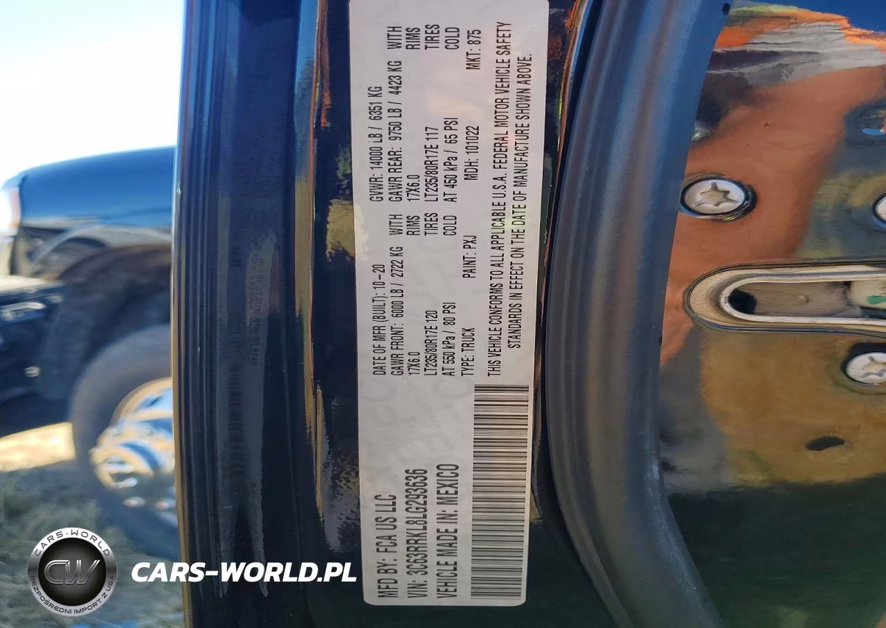 2020 Ram 3500 Longhorn VIN:3C63RRKL8LG293636 - 12