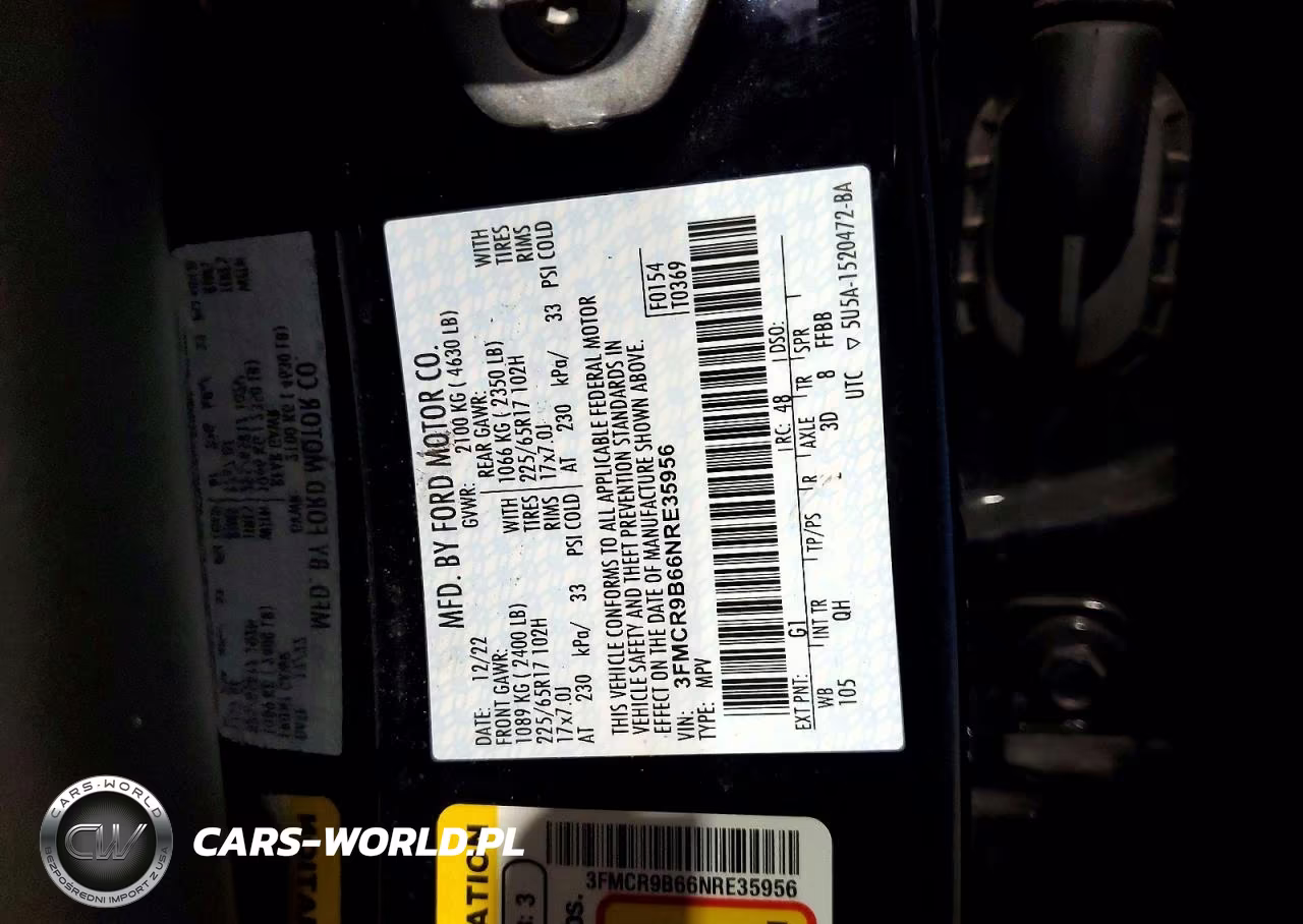 2022 Ford Bronco Sport Big Bend VIN:3FMCR9B66NRE35956 - 13