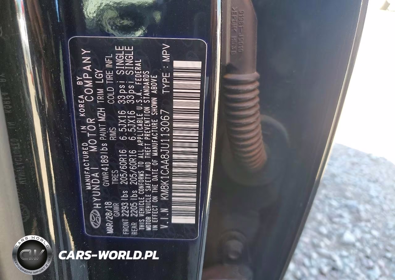 2018 Hyundai Kona Se VIN:KM8K1CAA8JU113067 - 13