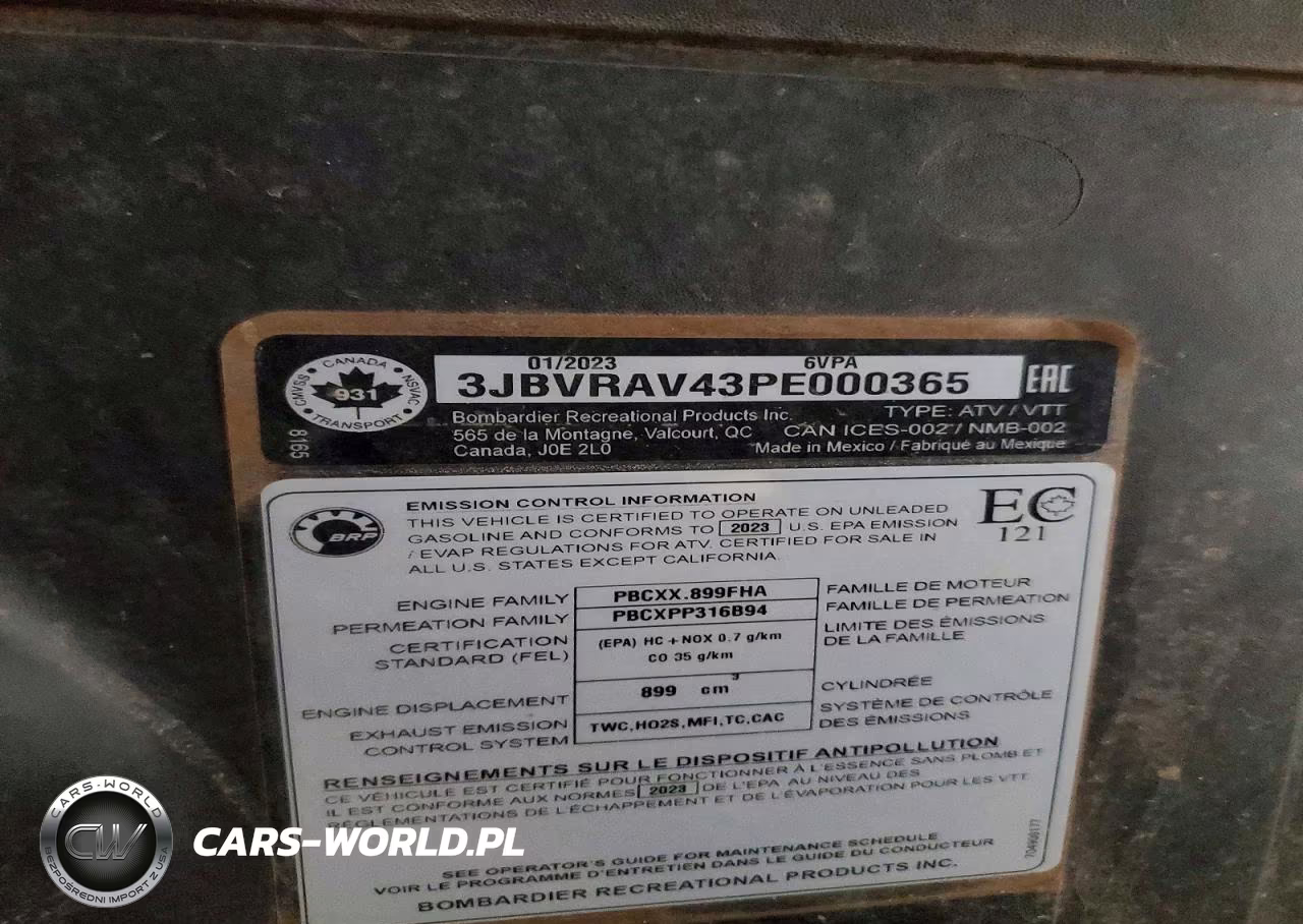 2023 Can-Am Maverick X3 Utility Vehicle VIN:3JBVRAV43PE000365 - 10