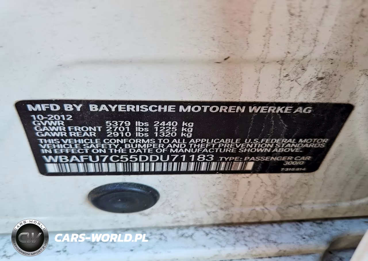2013 BMW 535 Xi VIN:WBAFU7C55DDU71183 - 13