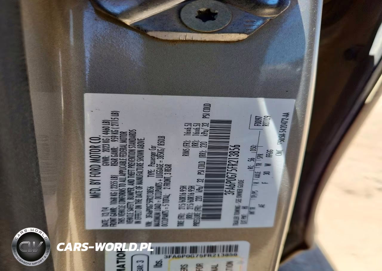 2015 Ford Fusion S VIN:3FA6P0G75FR213856 - 12