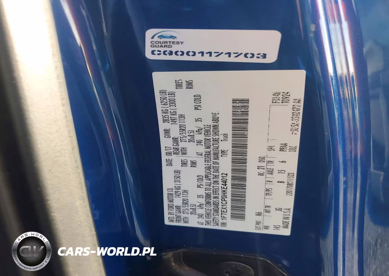 2017 Ford F150 Super Cab VIN:1FTEX1CP0HKE44012 - 12