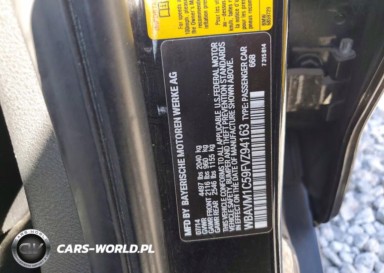 2015 BMW X1 Sdrive28I VIN:WBAVM1C59FVZ94163 - 14