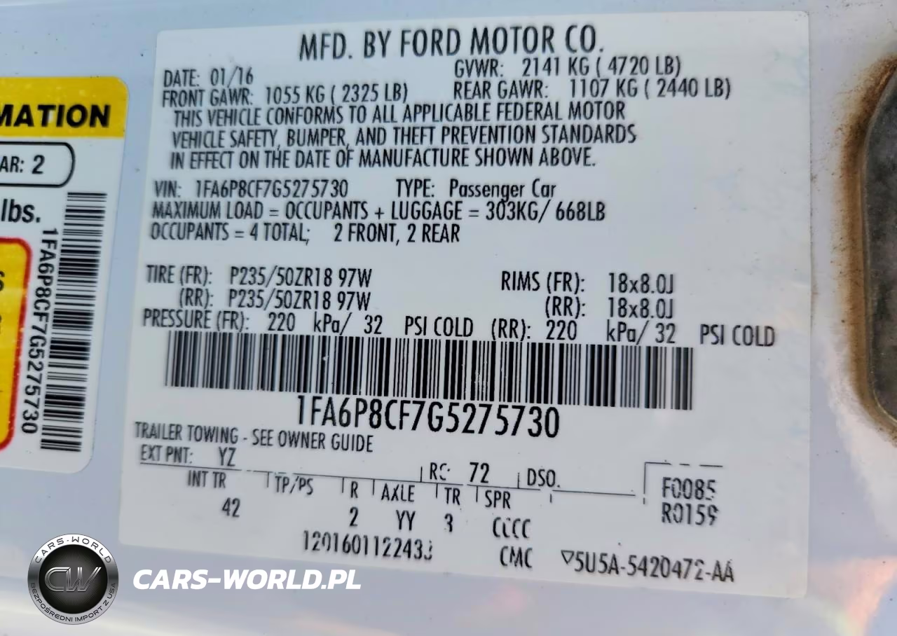 2016 Ford Mustang Gt VIN:1FA6P8CF7G5275730 - 12