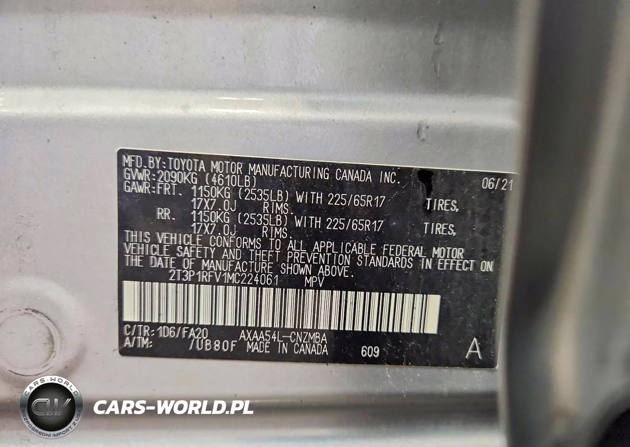 2021 Toyota Rav4 Xle VIN:2T3P1RFV1MC224061 - 14