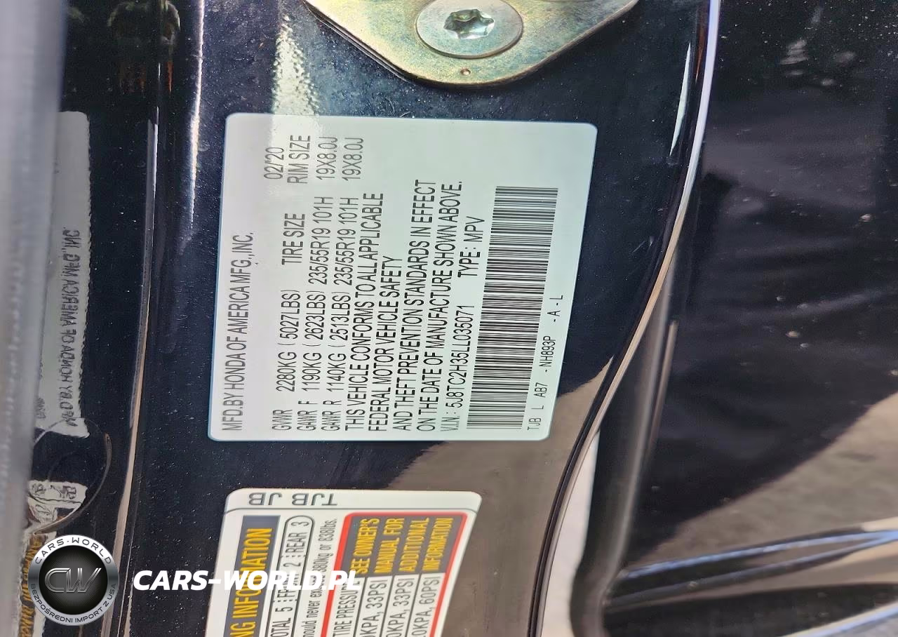 2020 Acura Rdx VIN:5J8TC2H35LL035071 - 13