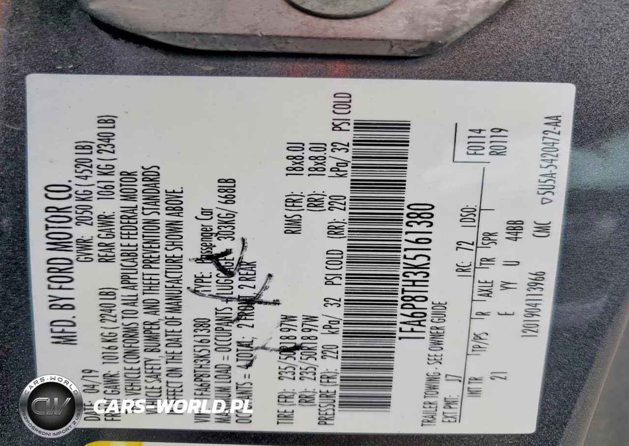 2019 Ford Mustang VIN:1FA6P8TH3K5161380 - 13